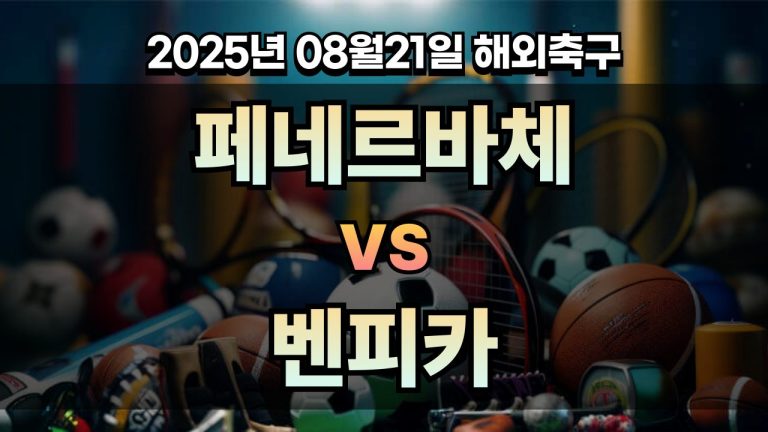 픽대디 해외축구 경기분석 | 페네르바체 vs 벤피카
